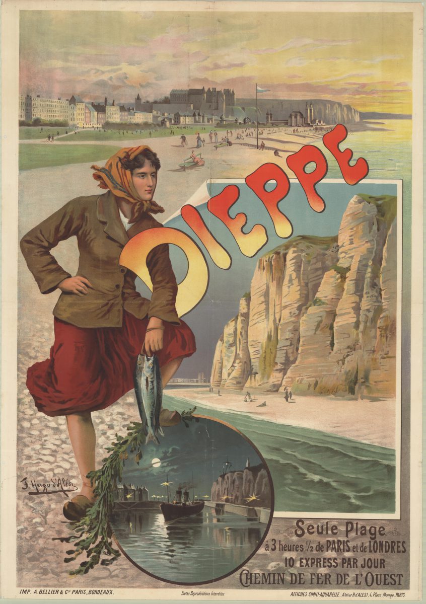 Dieppe, affiches des Chemins de fer de l’Ouest