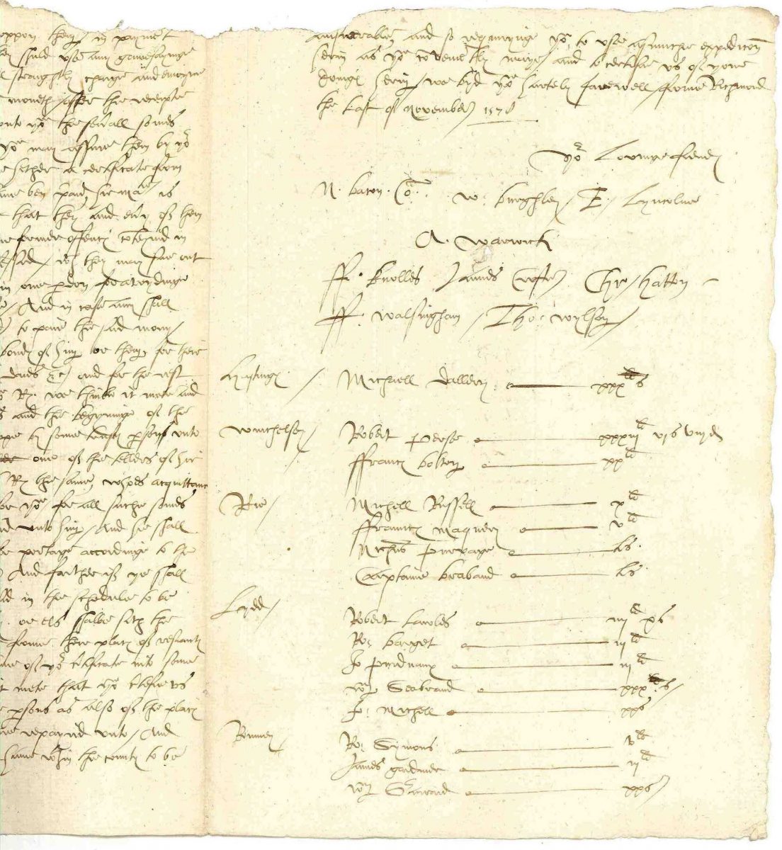 Ebauche d’une lettre du Maire et des Jurats de Rye à Richard Barry, Lieutenant du Château de Douvres,  concernant les amendes pour actes de piraterie