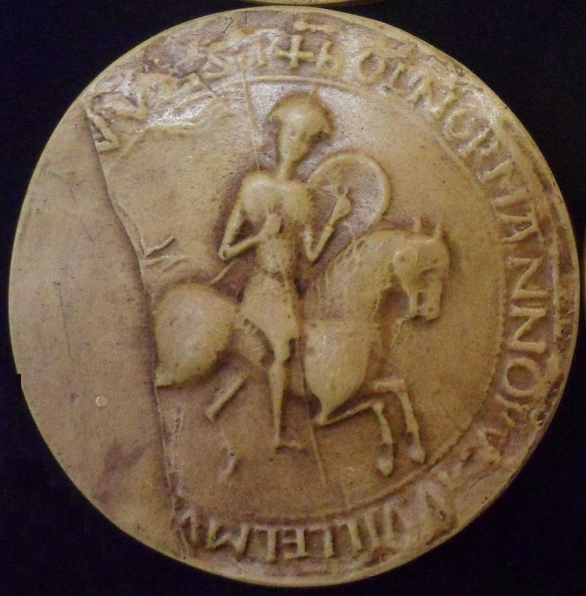 Molding the obverse of the seal of William the Conqueror