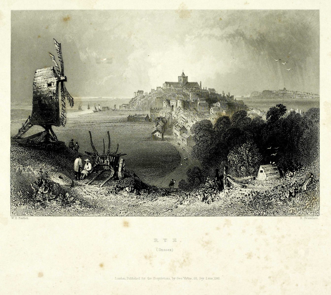 Vue de Rye, toile de William Henry Borrow