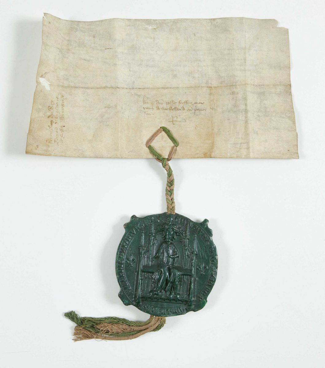 Charter of Edward the Third, confirming the Archbishop of Rouen as the owner of Bentworth