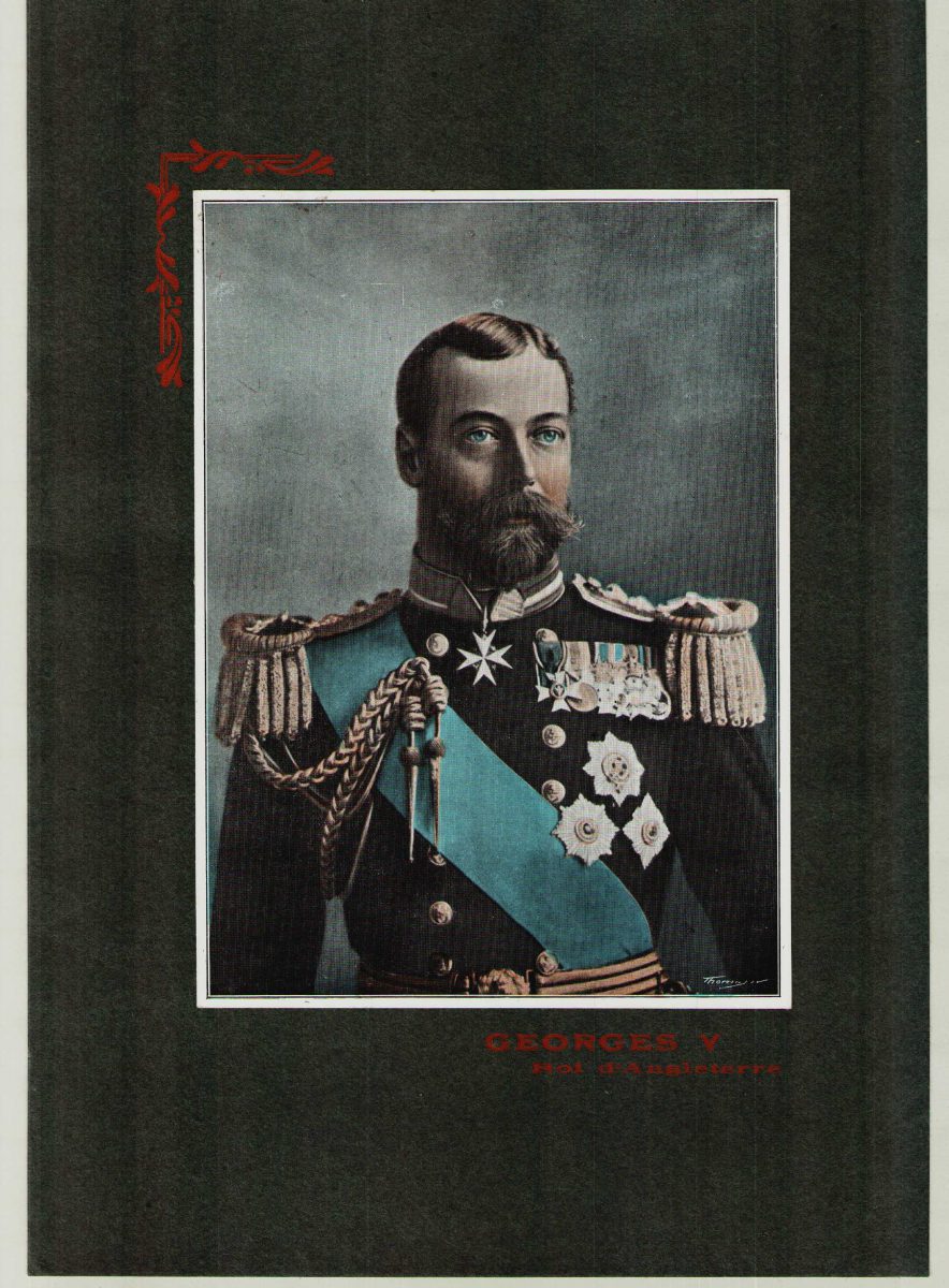 Télégramme annonçant la visite du Roi George V