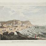 Cabines de bain roulantes sur La Plage d'Hastings par Robert Havell, début XIXè s. © Hastings Museum and Art Gallery, Cat. 5