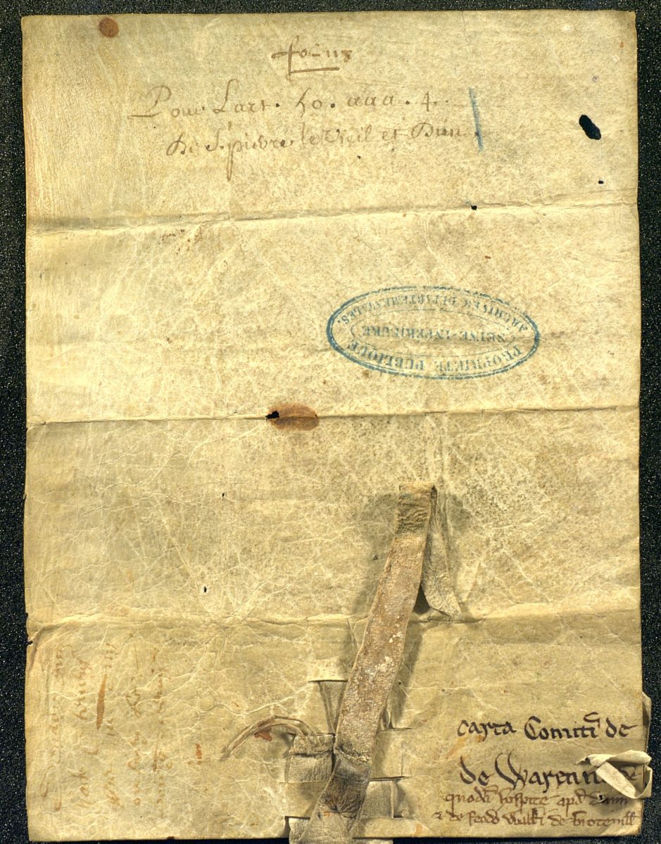 Charter of William of Warenne, son of the first Lord of Lewes