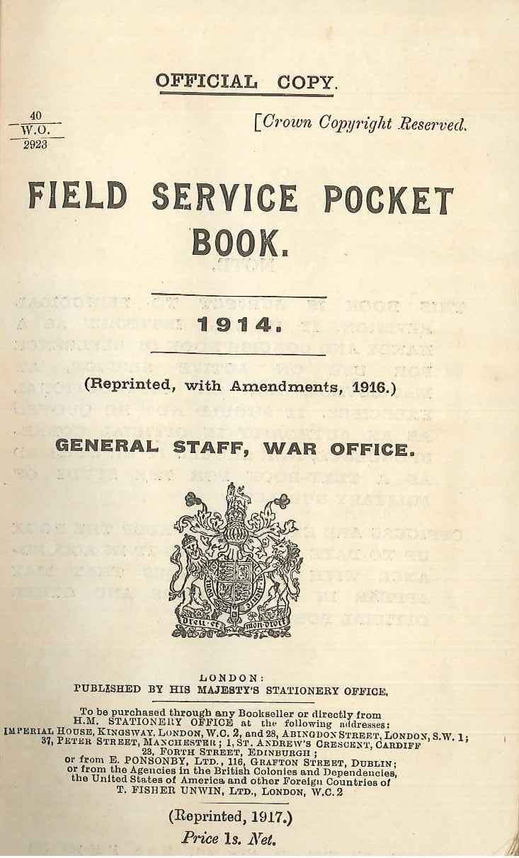 Field Service Pocket Book of the Royal Sussex Regiment