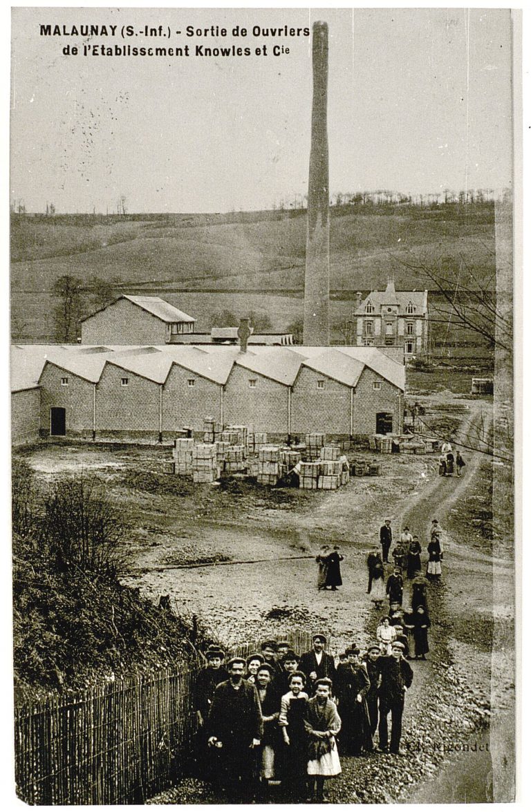 Malaunay, sortie des ouvriers de l’Etablissement Knowles et Cie , XXème siècle