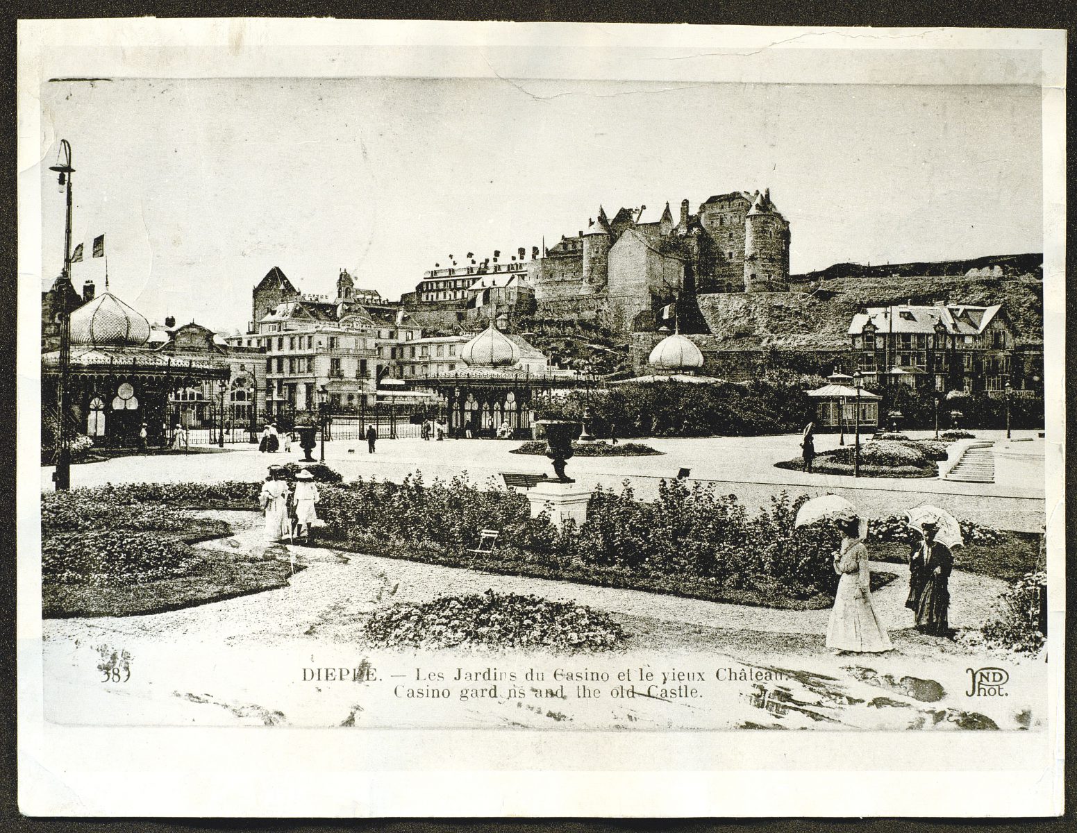 Casino, Old Castle and baths at Dieppe